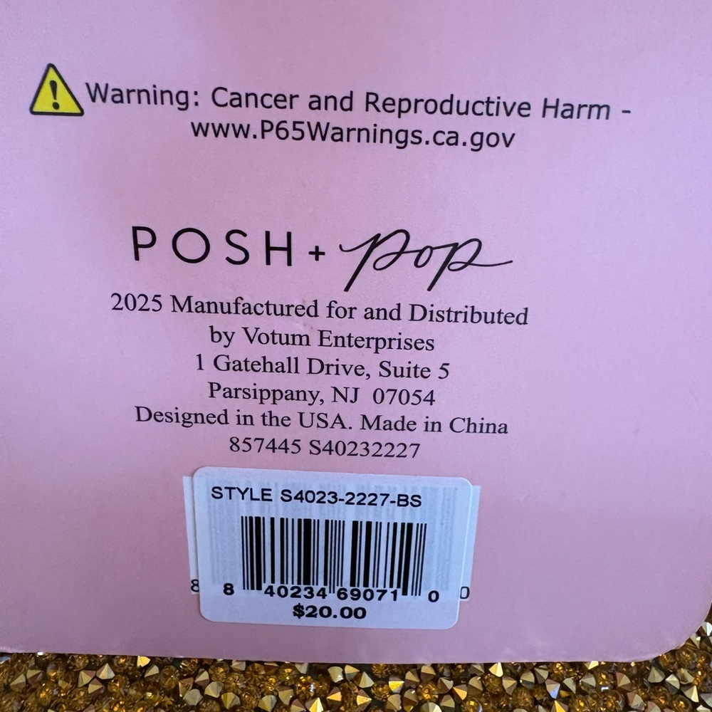 Posh + Pop NWT Pink Mini Handbag Key & Card Holder with Faux Fur Pom Charms - Picture 5 of 6